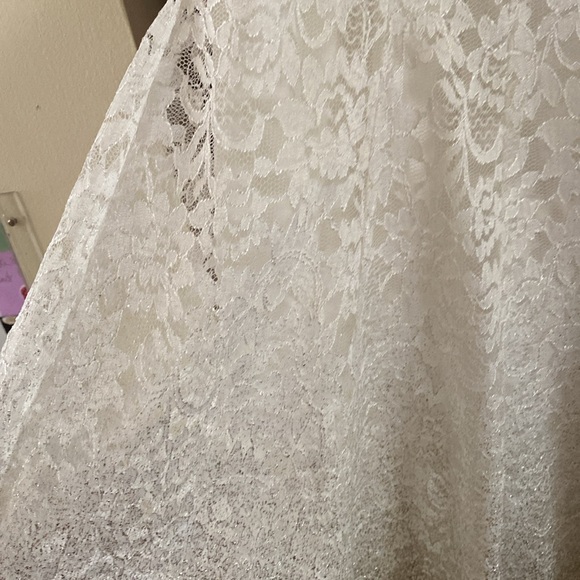 MSK Gold and White A-Line Scoop Neck Sleeveless Dress - Picture 3 of 6